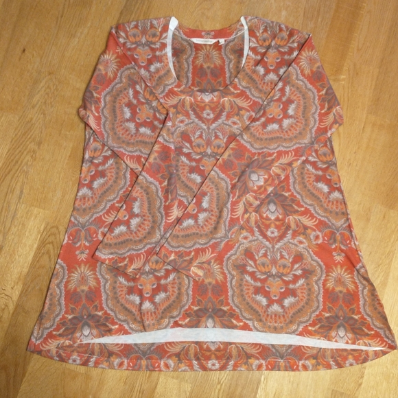 Soft surroundings Spice Market Top Size L earthy Bohemian - Picture 3 of 10